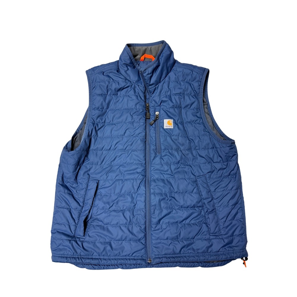 Carhartt Gilliam Vest Mens XL Blue Quilted Puffer Insulated Workwear 102286 476